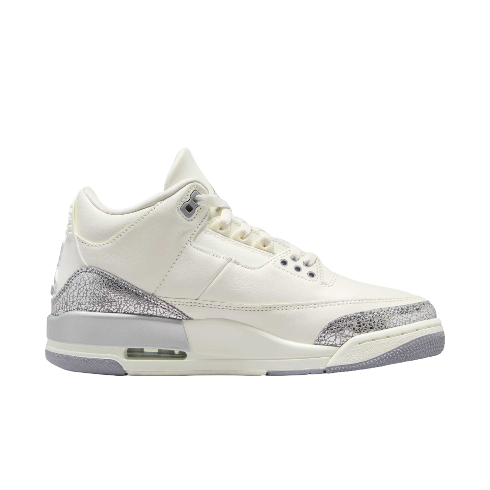 (Women's) Air Jordan 3 Retro "Sail / Cement Grey" (2025) [CK9246-100] Sneakers in Beige | FOOT NINJAS {2}