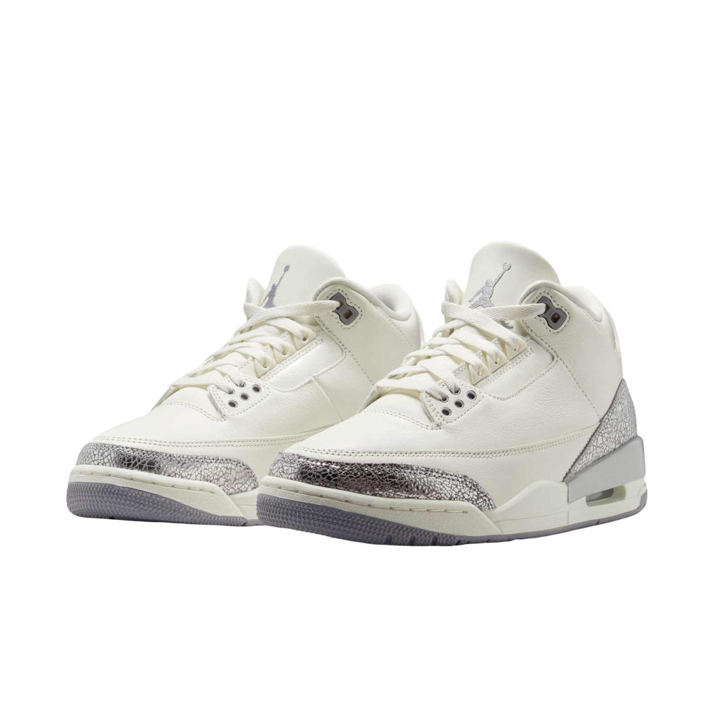 (Women's) Air Jordan 3 Retro "Sail / Cement Grey" (2025) [CK9246-100] Sneakers in Beige | FOOT NINJAS {3}