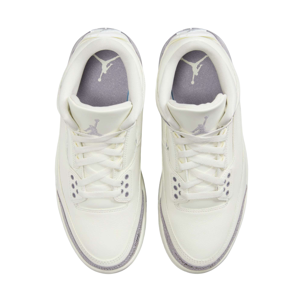 (Women's) Air Jordan 3 Retro "Sail / Cement Grey" (2025) [CK9246-100] Sneakers in Beige | FOOT NINJAS {4}