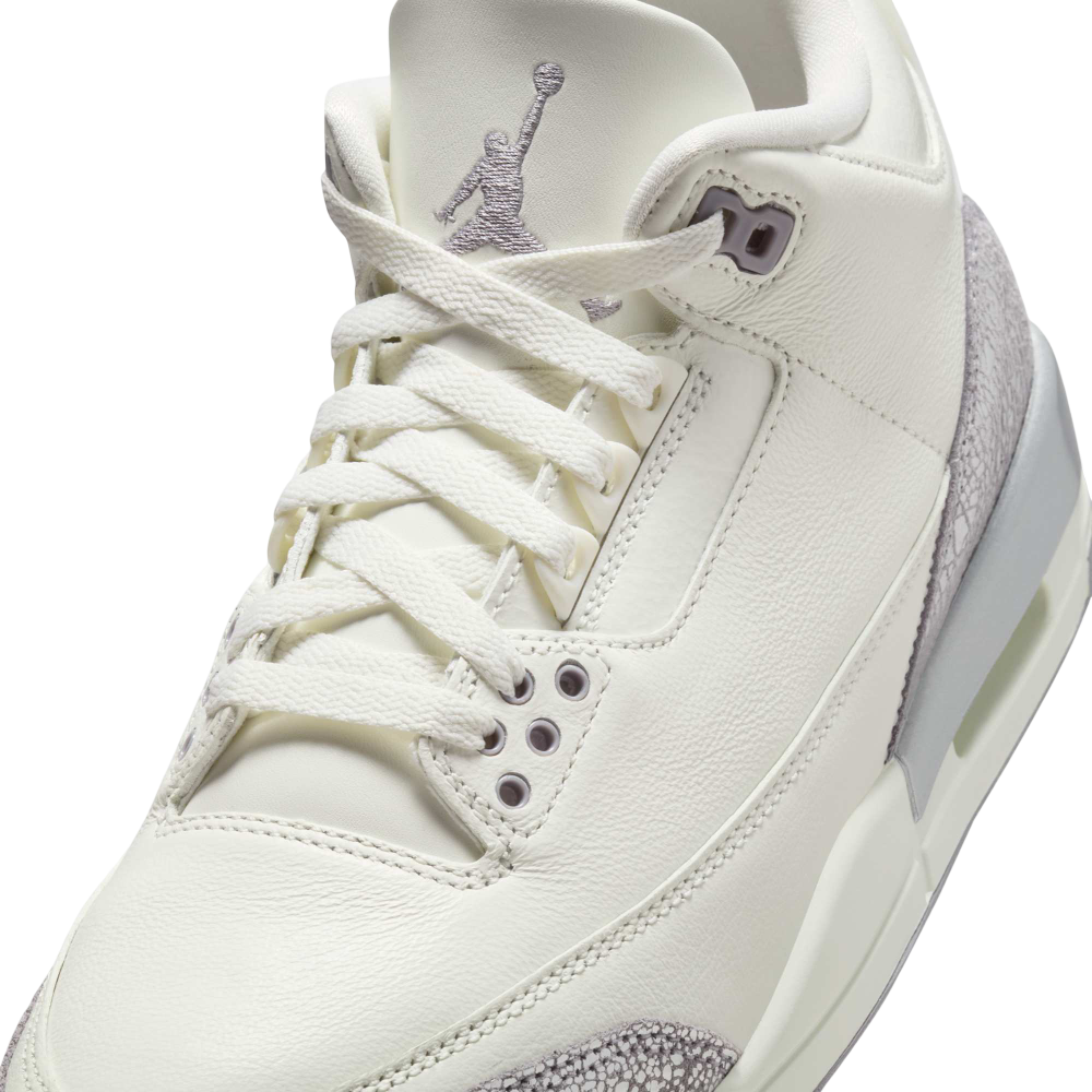 (Women's) Air Jordan 3 Retro "Sail / Cement Grey" (2025) [CK9246-100] Sneakers in Beige | FOOT NINJAS {7}