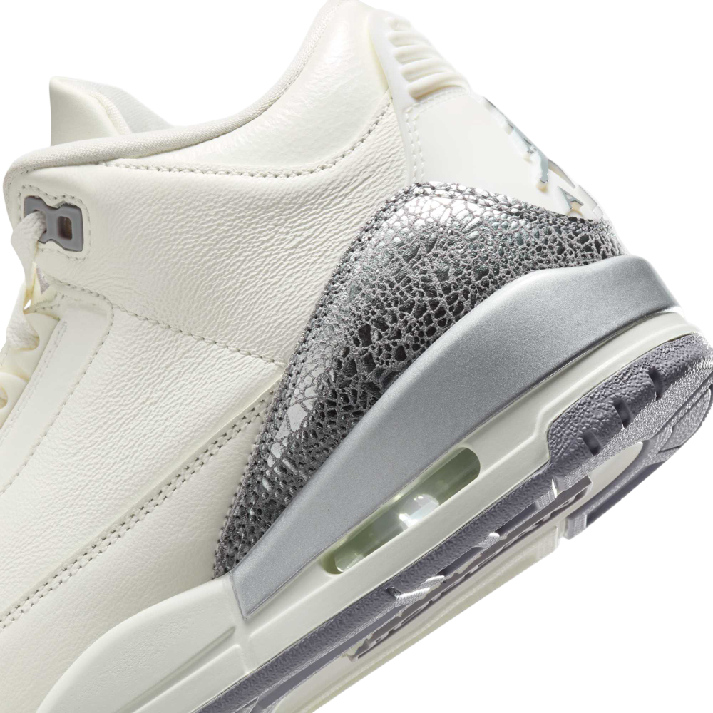 (Women's) Air Jordan 3 Retro "Sail / Cement Grey" (2025) [CK9246-100] Sneakers in Beige | FOOT NINJAS {8}