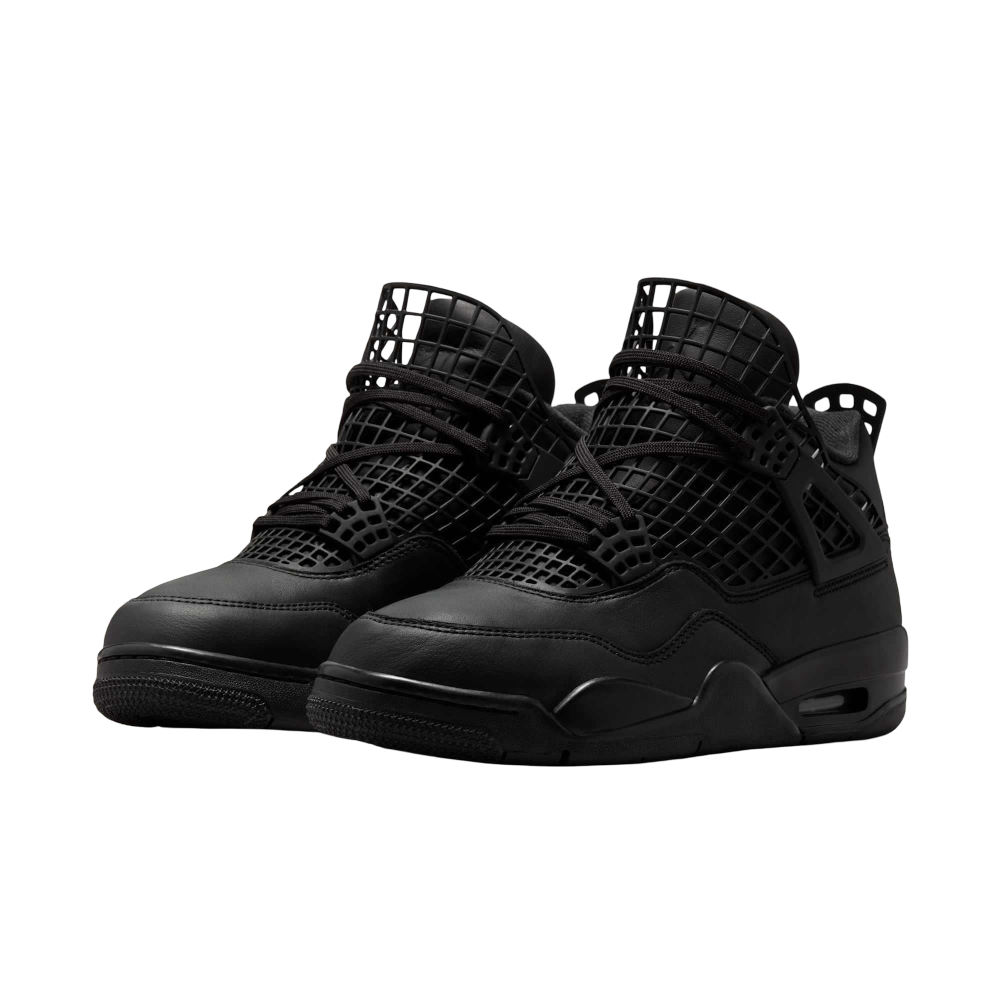 (Women's) Air Jordan 4 Retro NET "Black / Metallic Silver" (2025) [FN7251-001] Sneakers in Black | FOOT NINJAS {3}