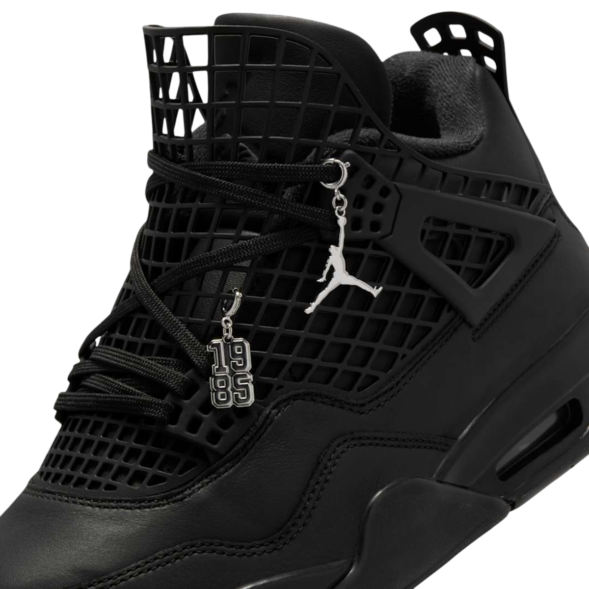 (Women's) Air Jordan 4 Retro NET "Black / Metallic Silver" (2025) [FN7251-001] Sneakers in Black | FOOT NINJAS {7}