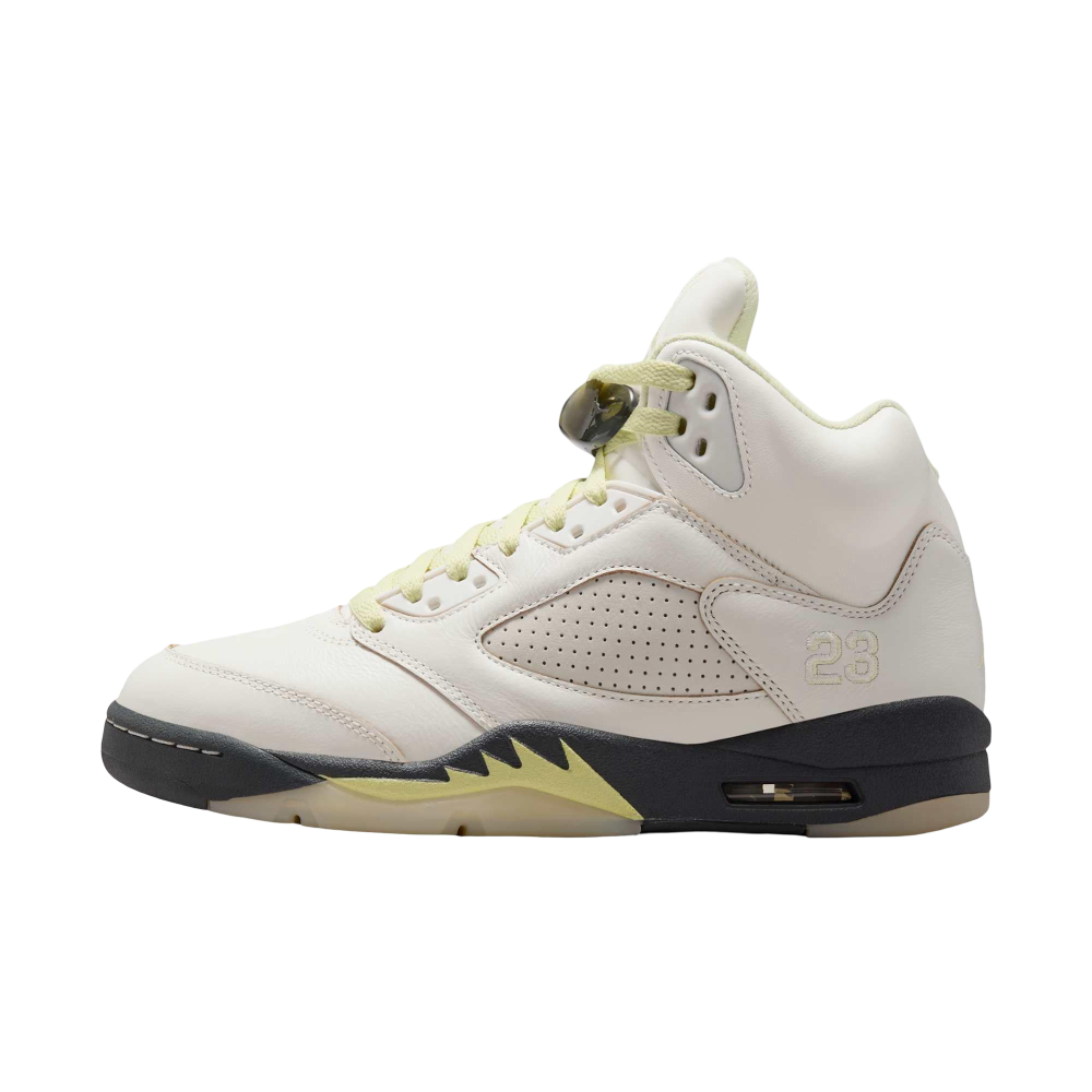 (Women's) Air Jordan 5 Retro "Luminous Green" (2025) [IM7592-130] Sneakers in Beige | FOOT NINJAS {1}