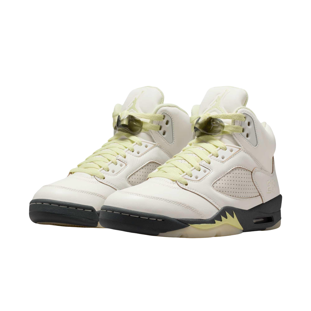 (Women's) Air Jordan 5 Retro "Luminous Green" (2025) [IM7592-130] Sneakers in Beige | FOOT NINJAS {3}