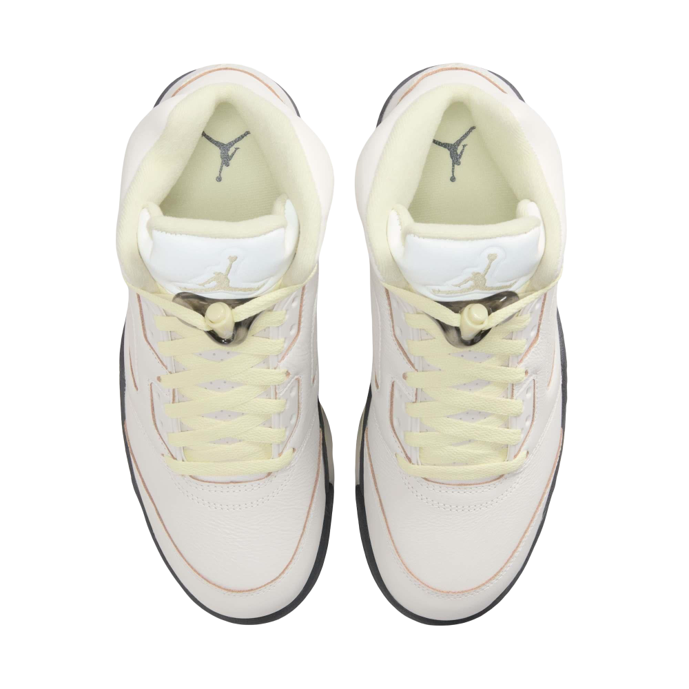 (Women's) Air Jordan 5 Retro "Luminous Green" (2025) [IM7592-130] Sneakers in Beige | FOOT NINJAS {4}