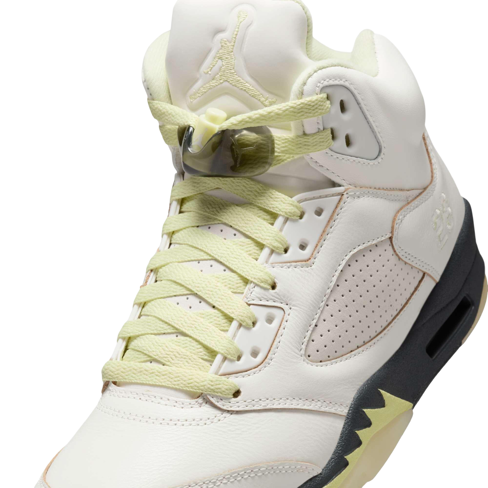 (Women's) Air Jordan 5 Retro "Luminous Green" (2025) [IM7592-130] Sneakers in Beige | FOOT NINJAS {7}