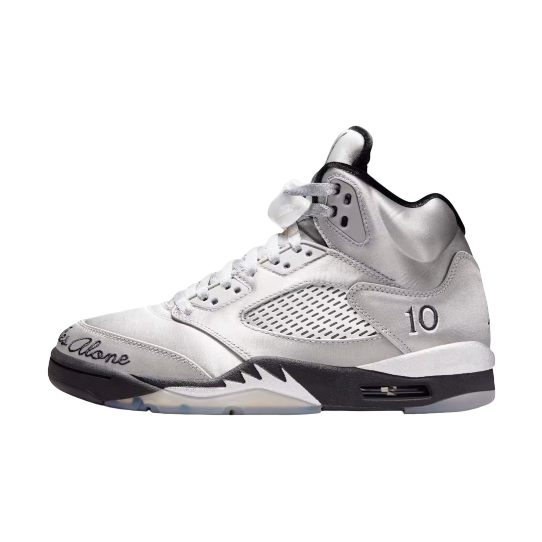 (Women's) Air Jordan 5 Retro "Wings / In This House, No One Flies Alone" (2025) [IO2038-001] Sneakers in Grey | FOOT NINJAS {1}