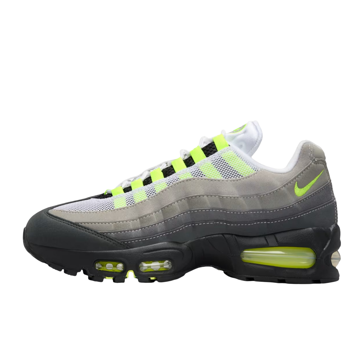 (Women's) Nike Air Max 95 OG Big Bubble "Neon Yellow" (2026) [IO9926-001] Sneakers in Grey | FOOT NINJAS {1}
