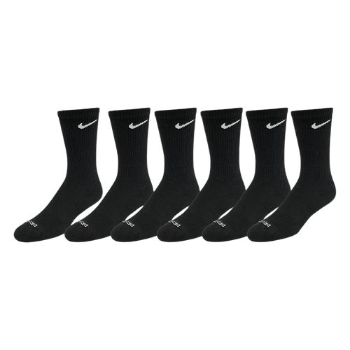 Nike Dri-FIT Everyday Plus Cushioned High Training Crew Socks (6 Pack) Black [SX6897-010] | FOOT NINJAS {1}