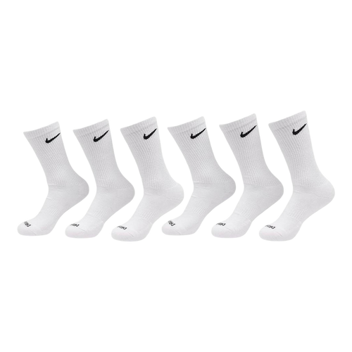 Nike Dri-FIT Everyday Plus Cushioned High Training Crew Socks (6 Pack) White [SX6897-100] | FOOT NINJAS {1}