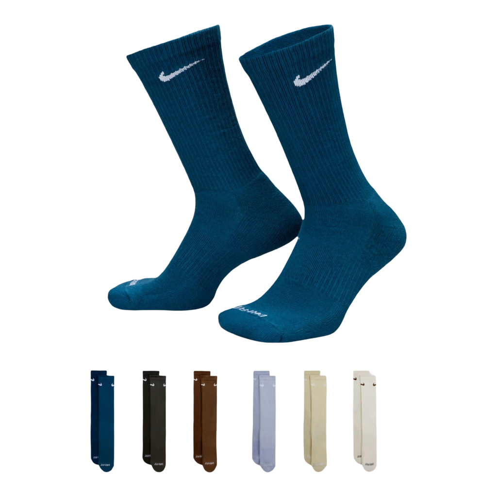 Nike Dri-FIT Everyday Plus Cushioned High Training Crew Socks (6 Pack) Multicolor [SX6897-970] | FOOT NINJAS {1}