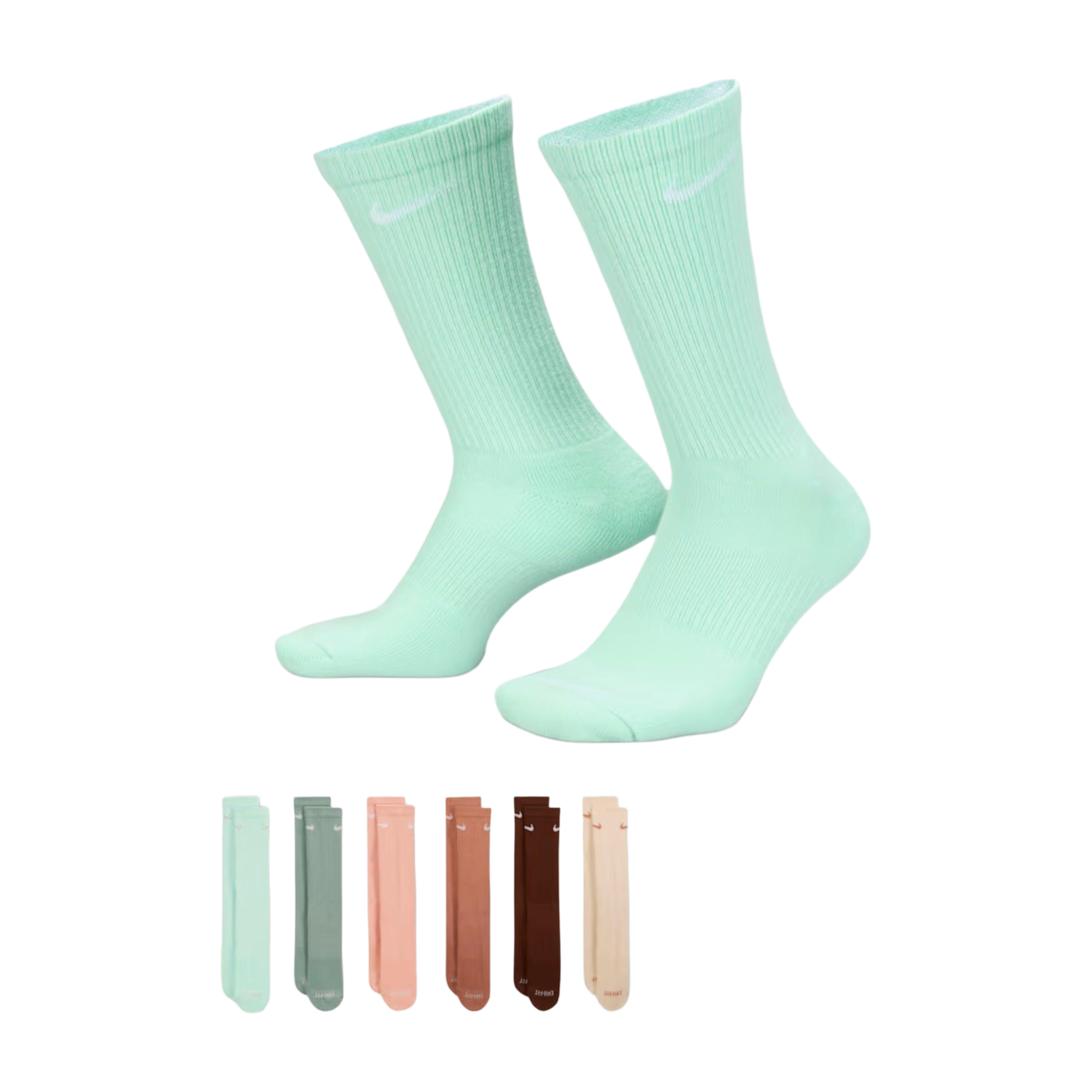 Nike Dri-FIT Everyday Plus Cushioned High Training Crew Socks (6 Pack) Multicolor [SX6897-971] | FOOT NINJAS {1}