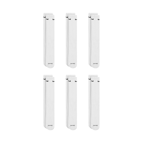 Nike Dri-FIT Everyday Plus Cushioned High Training Crew Socks (6 Pack) White [SX6897-100] | FOOT NINJAS {2}