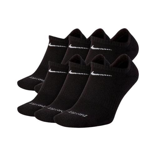 Nike Dri-FIT Everyday Plus Cushioned Training No-Show Socks (6 Pack) Black [SX6898-010] | FOOT NINJAS {1}