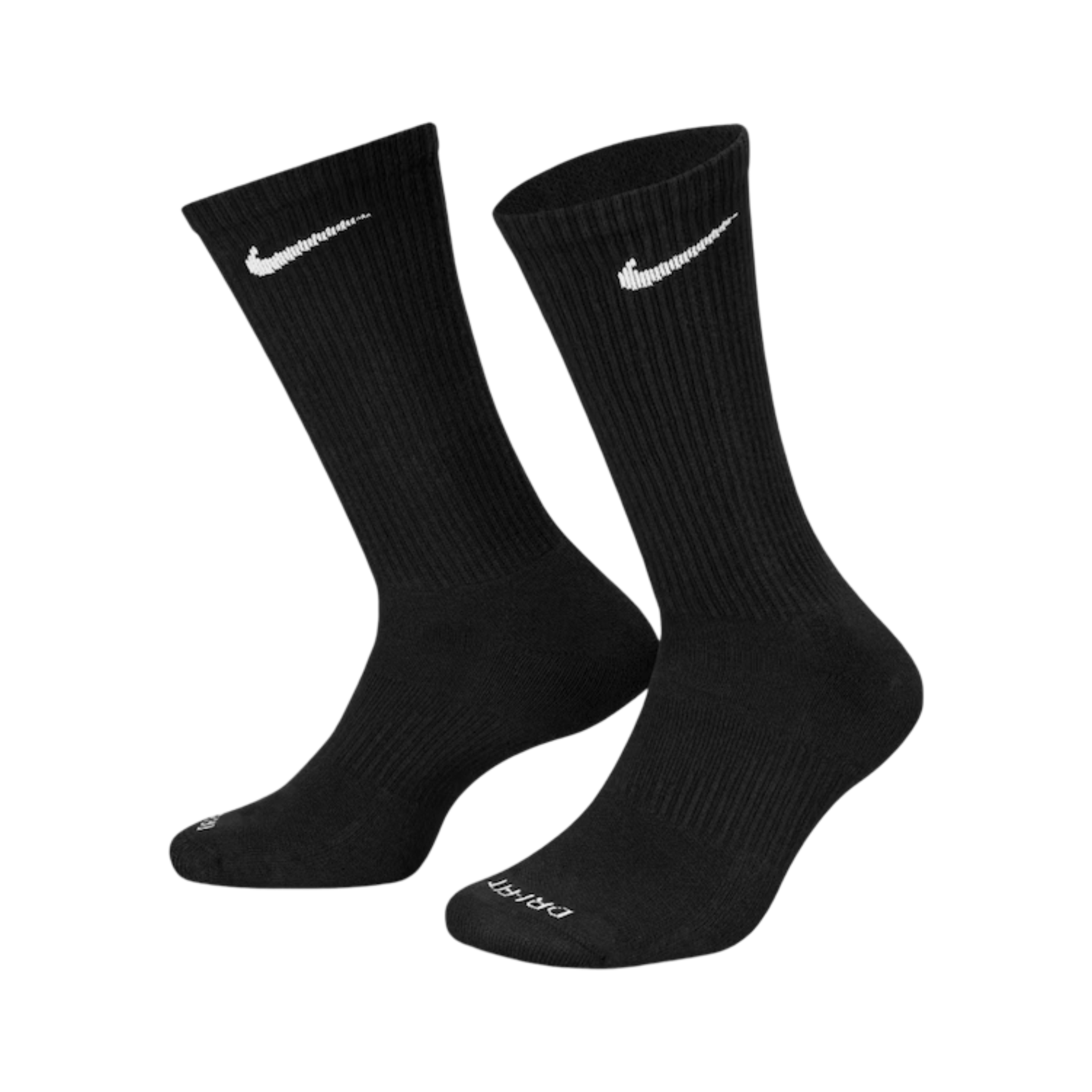 Nike Dri-FIT Everyday Plus Cushioned High Training Crew Socks (6 Pack) White / Black / Carbon Heather Grey [SX6897-965] | FOOT NINJAS {6}