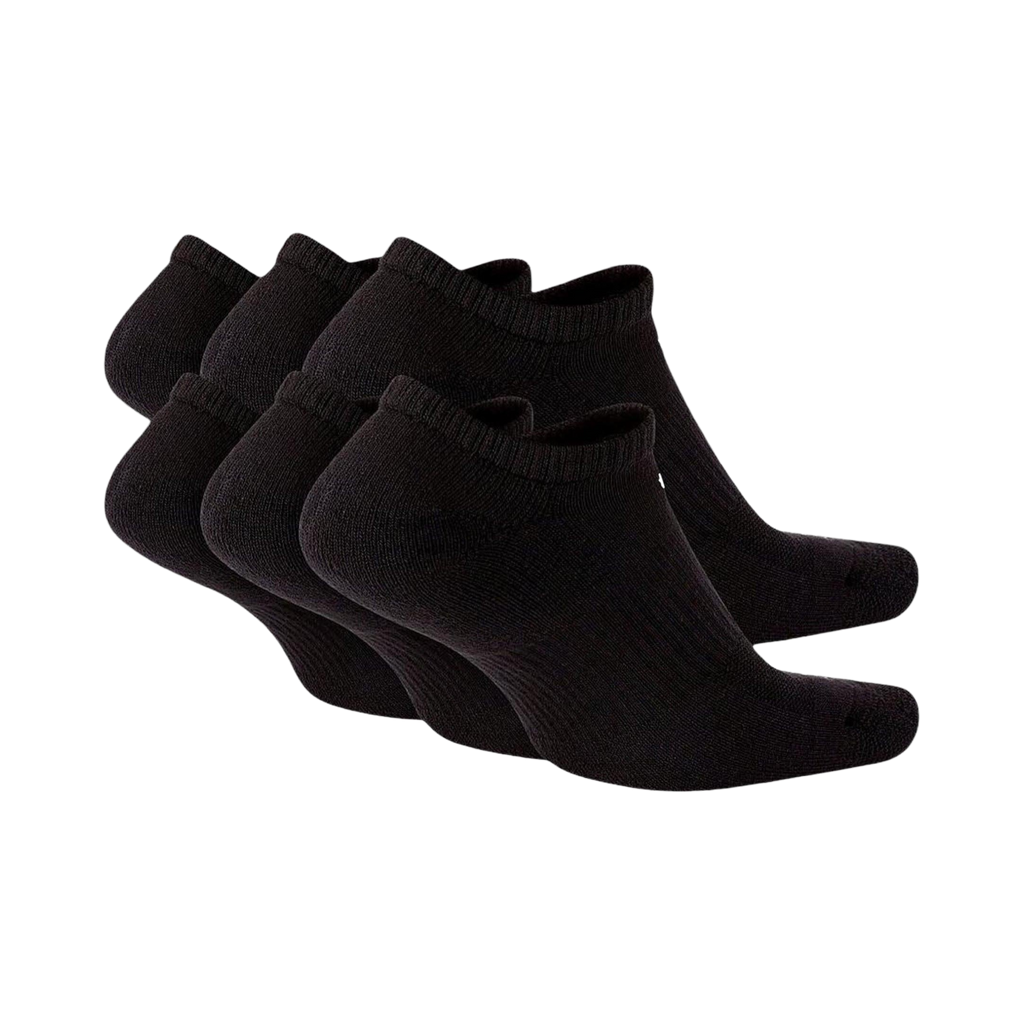 Nike Dri-FIT Everyday Plus Cushioned Training No-Show Socks (6 Pack) Black [SX6898-010]