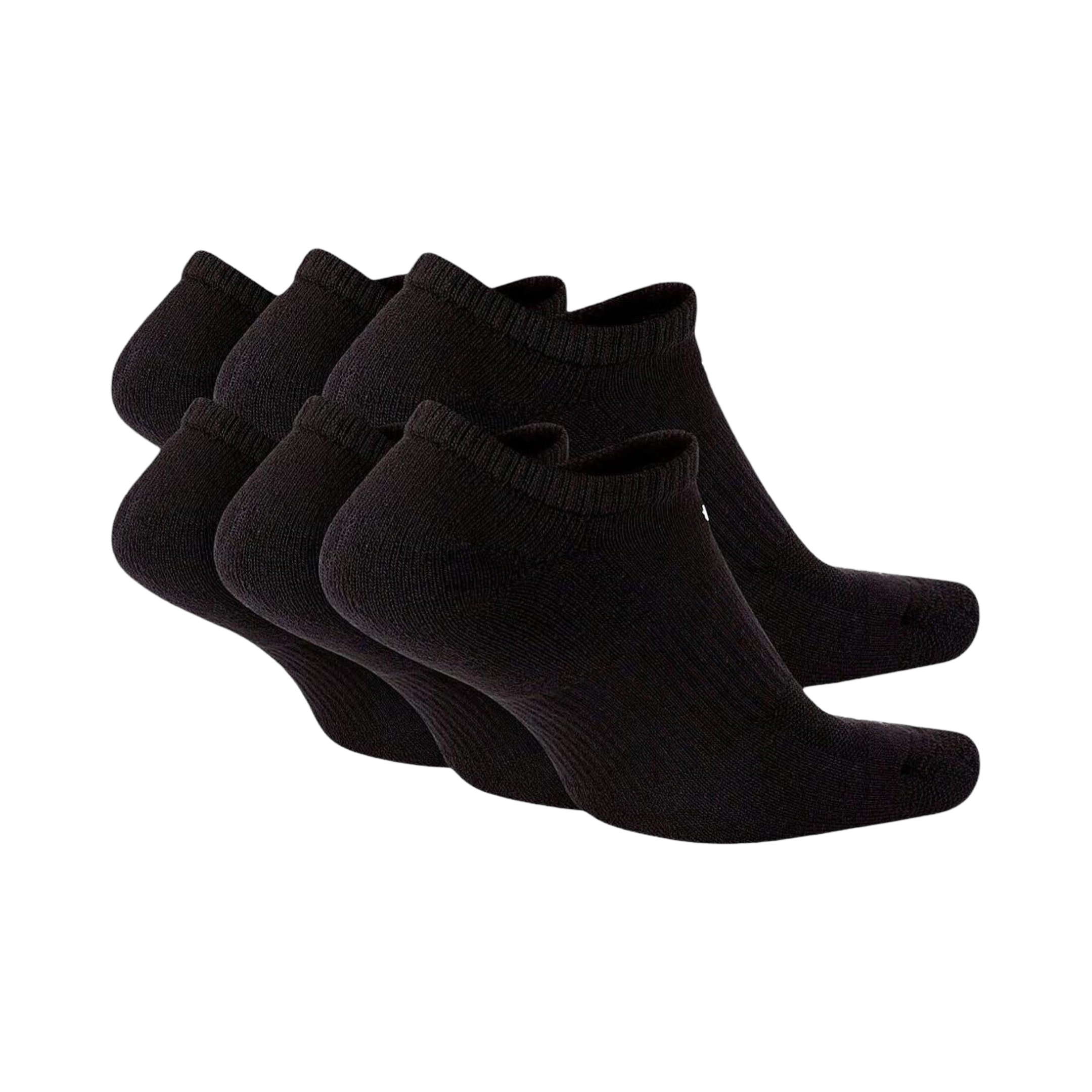 Nike Dri-FIT Everyday Plus Cushioned Training No-Show Socks (6 Pack) Black [SX6898-010]