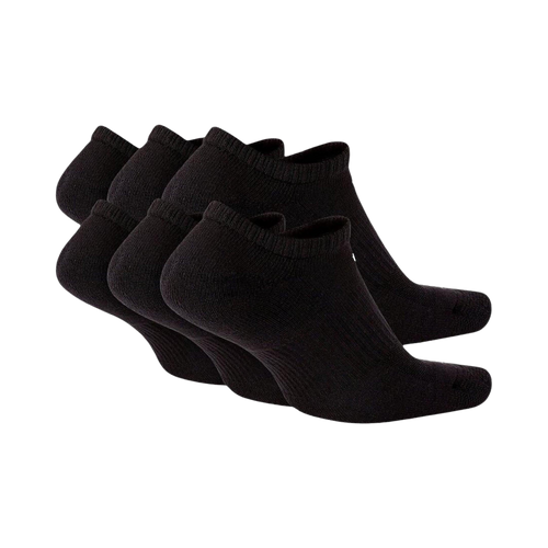 Nike Dri-FIT Everyday Plus Cushioned Training No-Show Socks (6 Pack) Black [SX6898-010] | FOOT NINJAS {2}