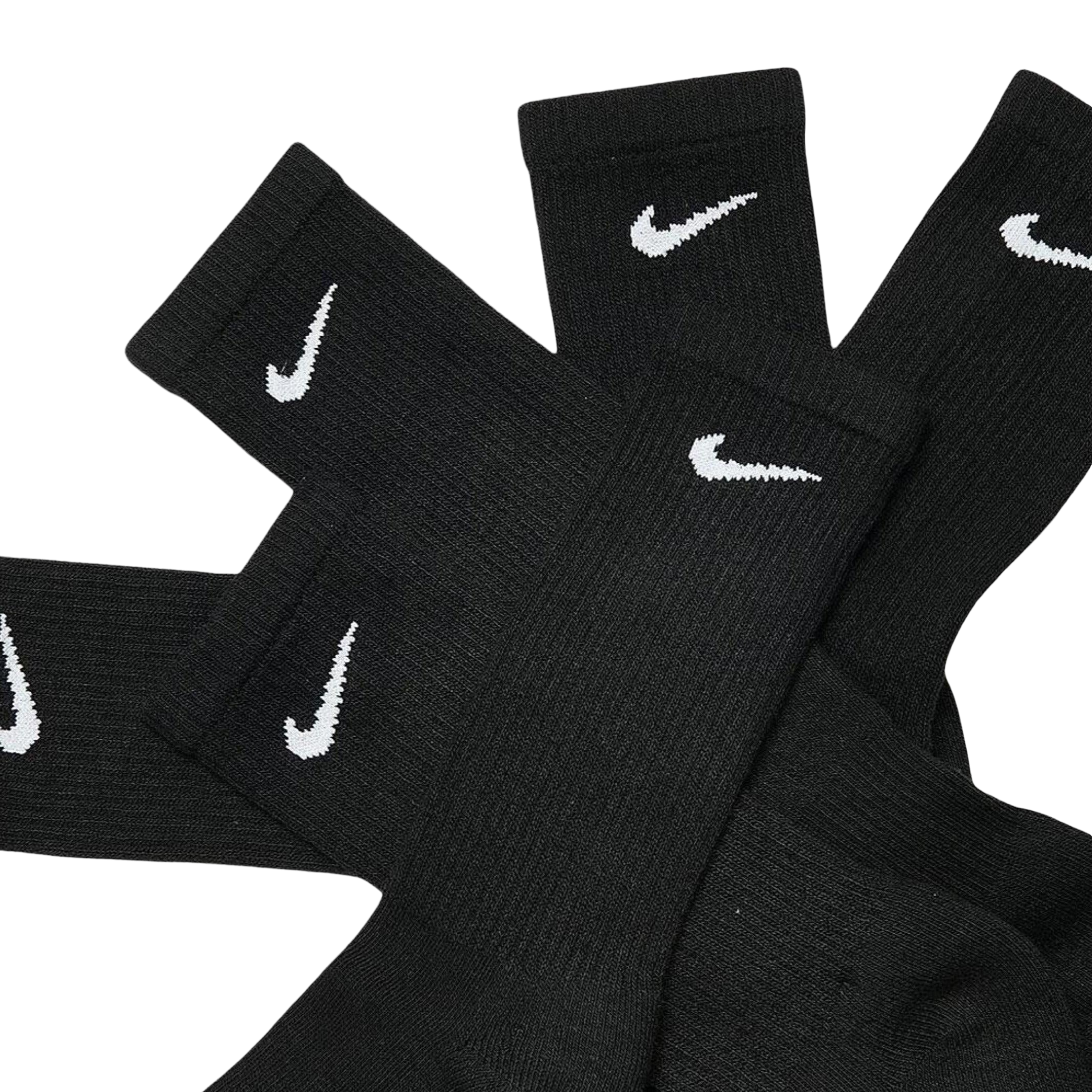 Nike Dri-FIT Everyday Plus Cushioned High Training Crew Socks (6 Pack) Black [SX6897-010]