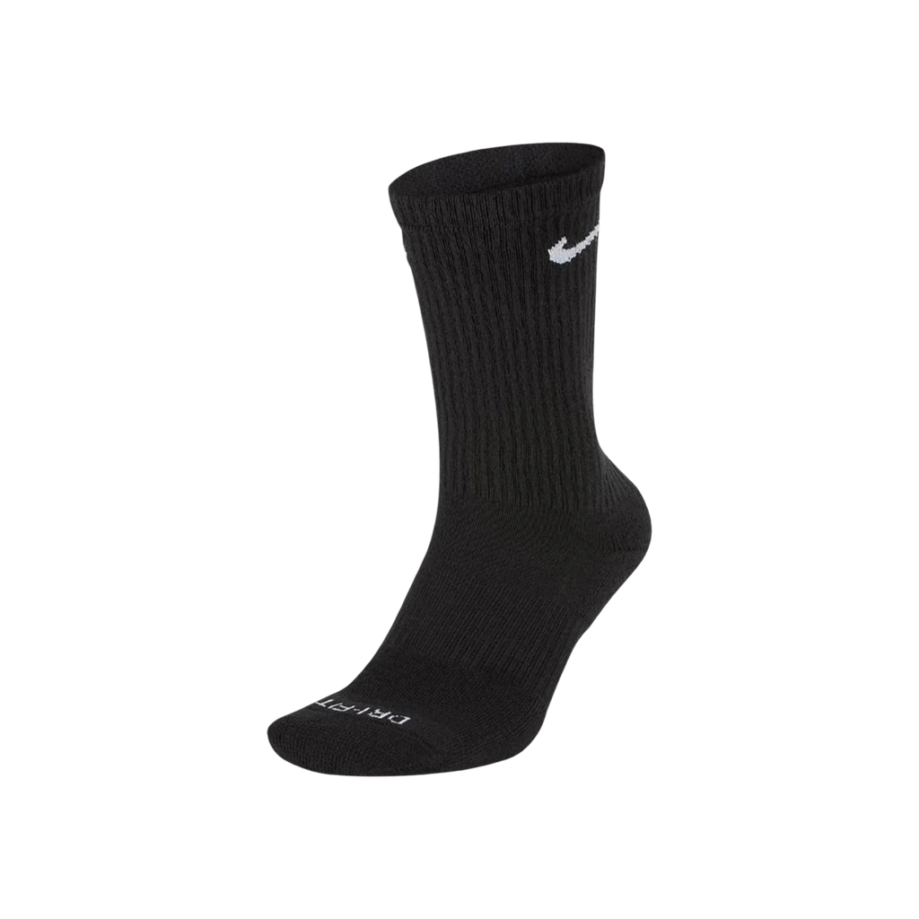 Nike Dri-FIT Everyday Plus Cushioned High Training Crew Socks (6 Pack) Black [SX6897-010]