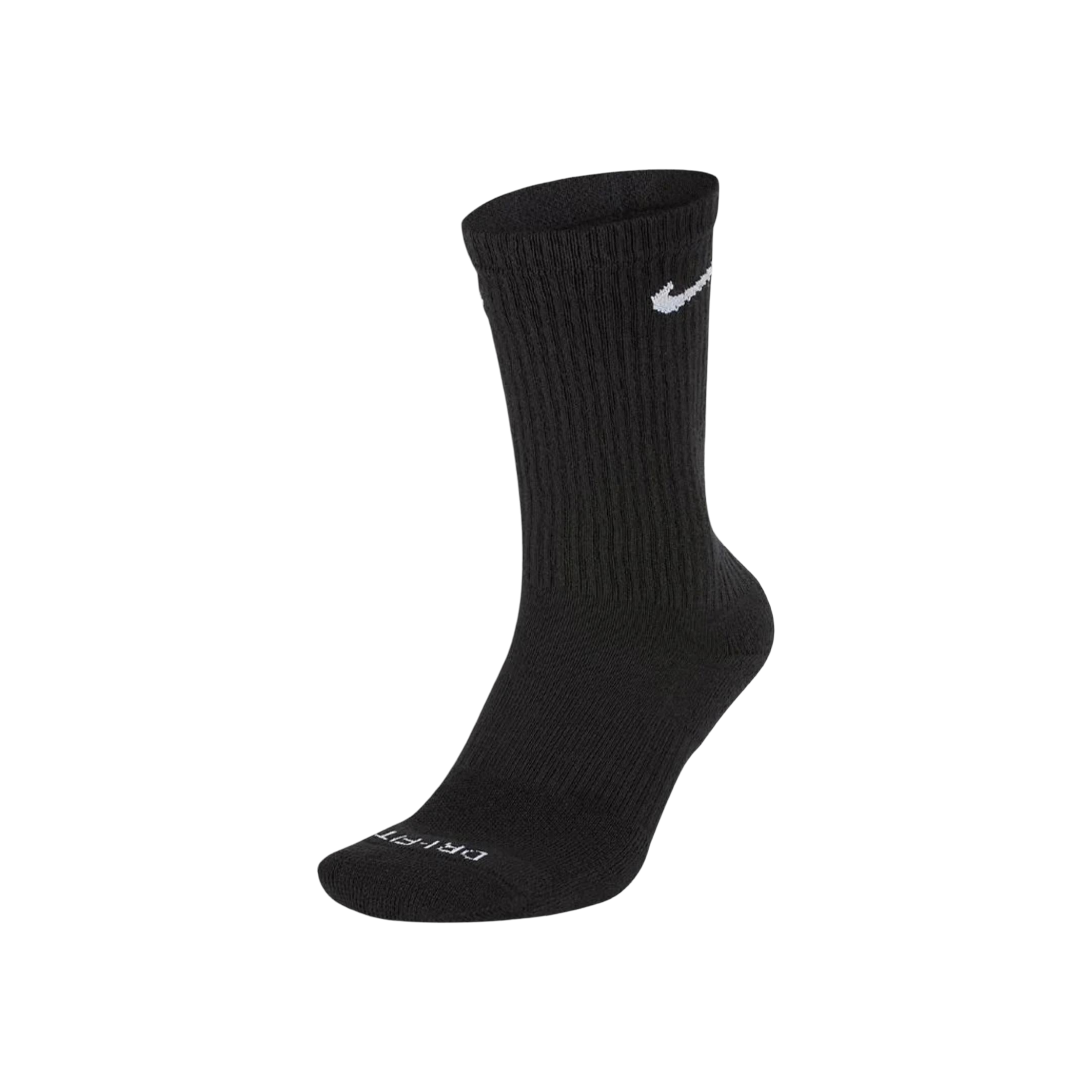 Nike Dri-FIT Everyday Plus Cushioned High Training Crew Socks (6 Pack) Black [SX6897-010]