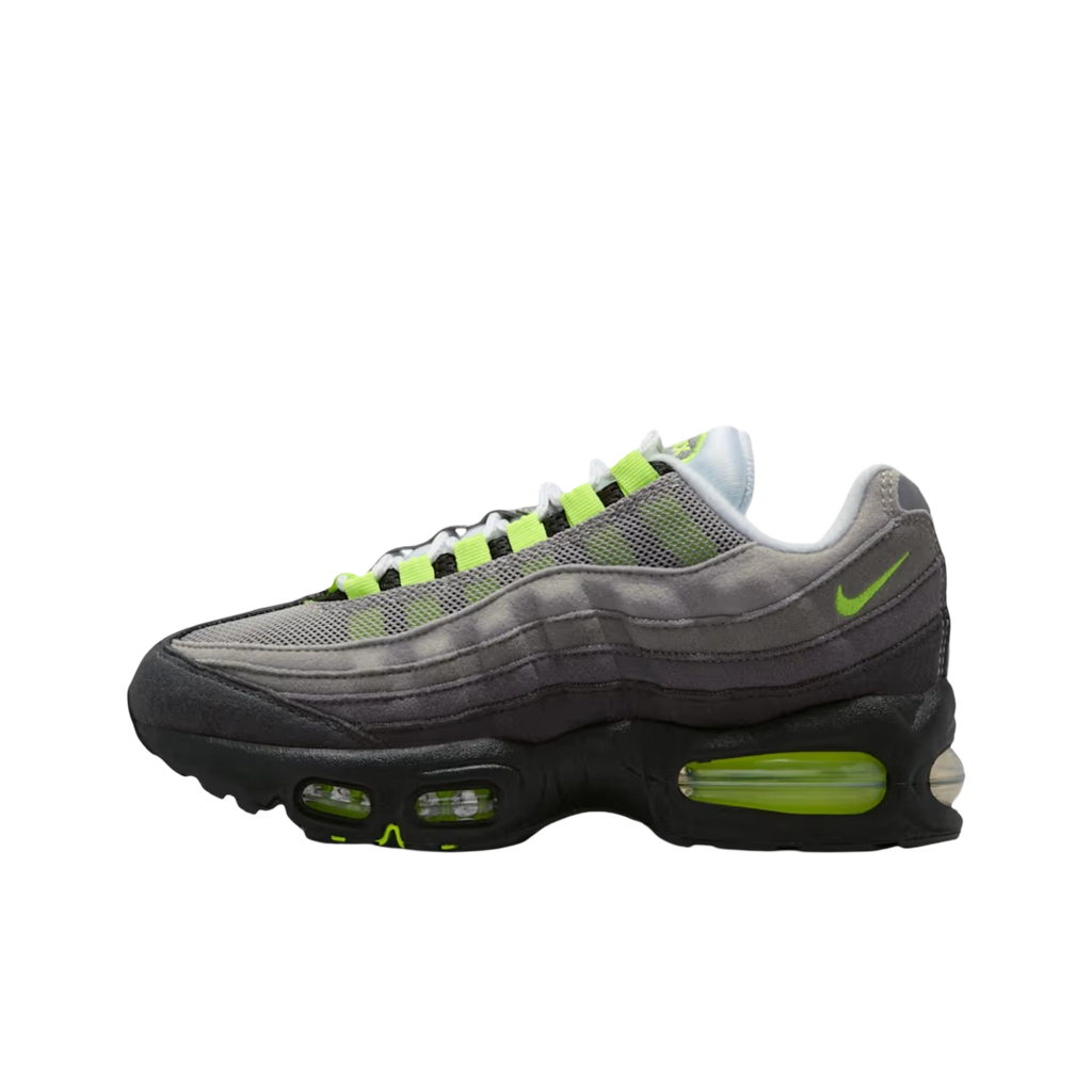 (GS) Nike Air Max 95 OG Big Bubble "Neon Yellow" (2026) [HF7054-050] Sneakers in Grey | FOOT NINJAS [1]