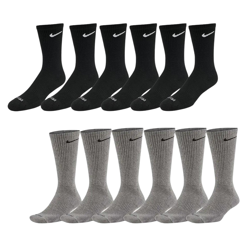 Nike Dri-FIT Everyday Plus Cushioned High Training Crew Socks (6 Pack) | FOOT NINJAS {1}