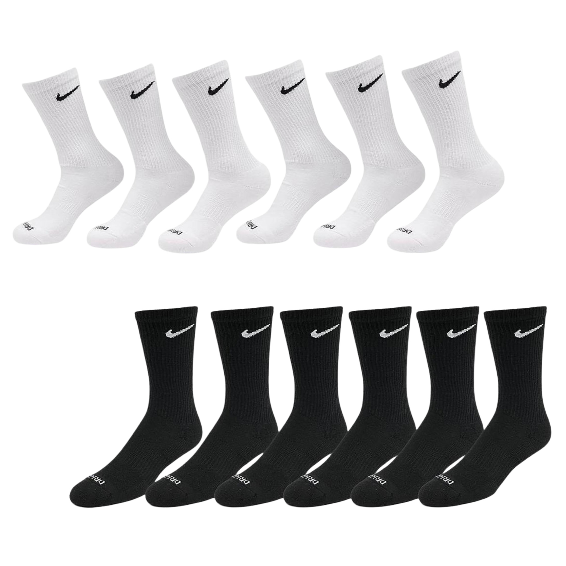 Nike Dri-FIT Everyday Plus Cushioned High Training Crew Socks (6 Pack) | FOOT NINJAS {1}