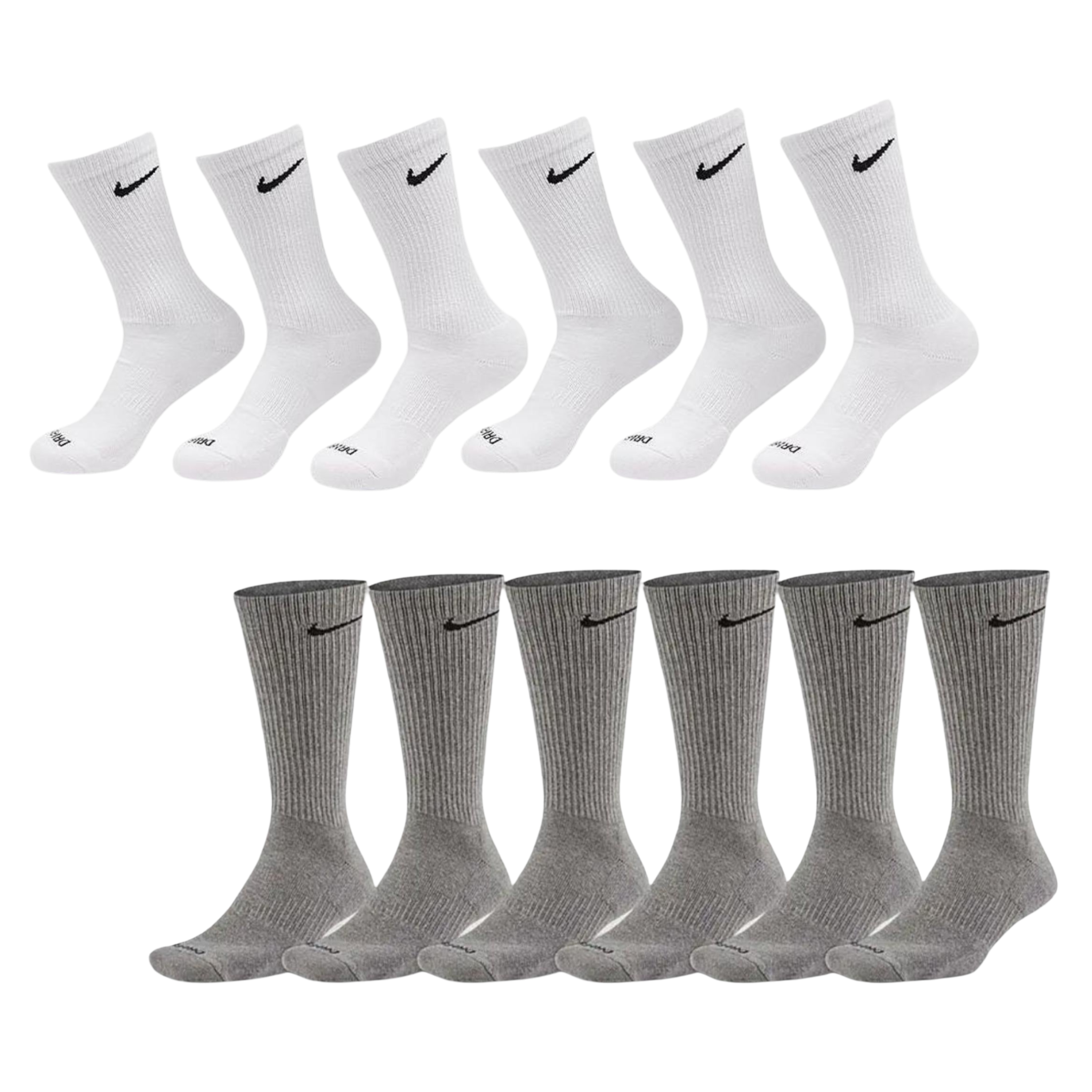 Nike Dri-FIT Everyday Plus Cushioned High Training Crew Socks (6 Pack) | FOOT NINJAS {1}