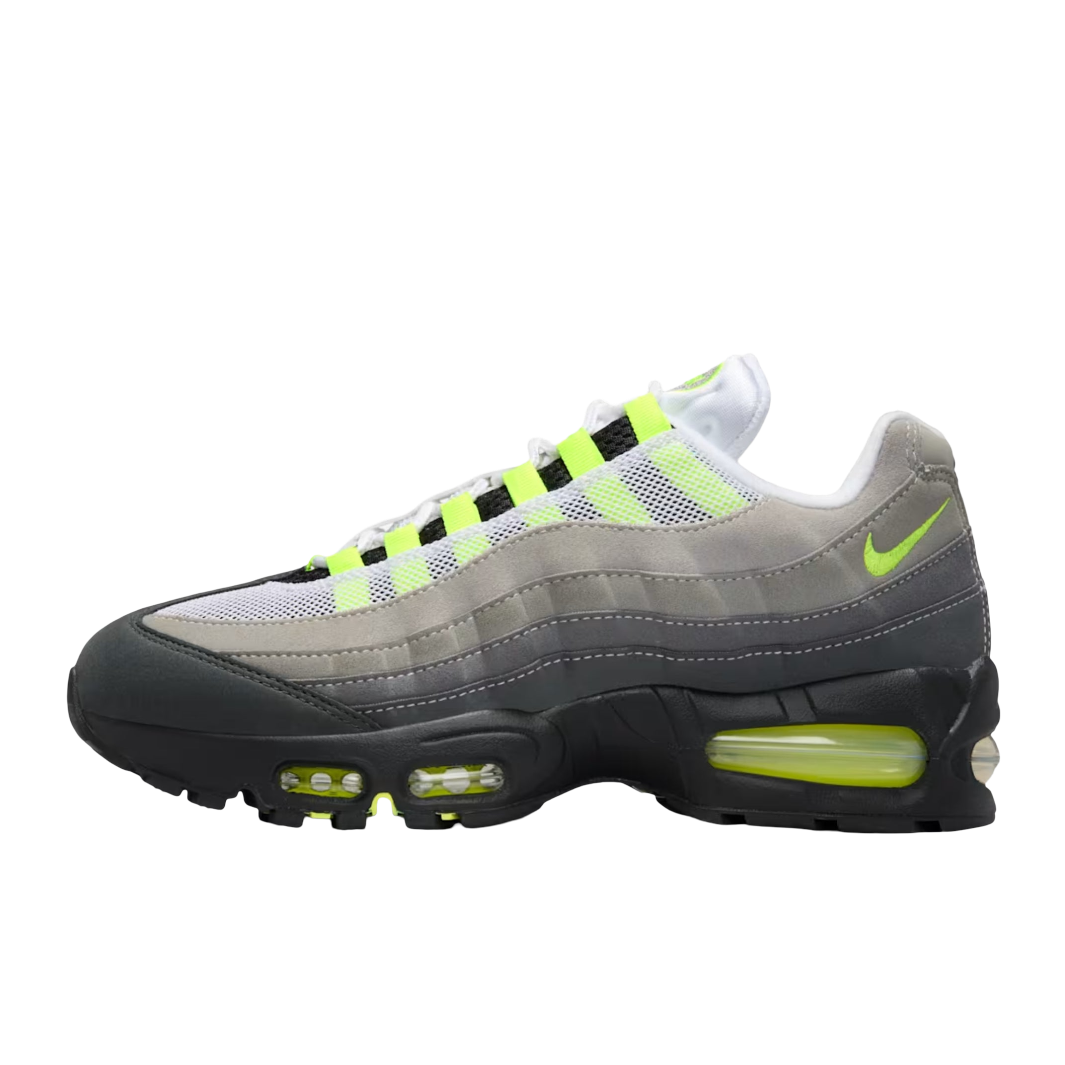 (Women's) Nike Air Max 95 OG Big Bubble "Neon Yellow" (2026) [IO9926-001] Sneakers in Grey | FOOT NINJAS [1]