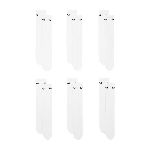 Nike Dri-FIT Everyday Cushioned High Training Crew Socks (6 Pack) White [SX7666-100] | FOOT NINJAS {2}