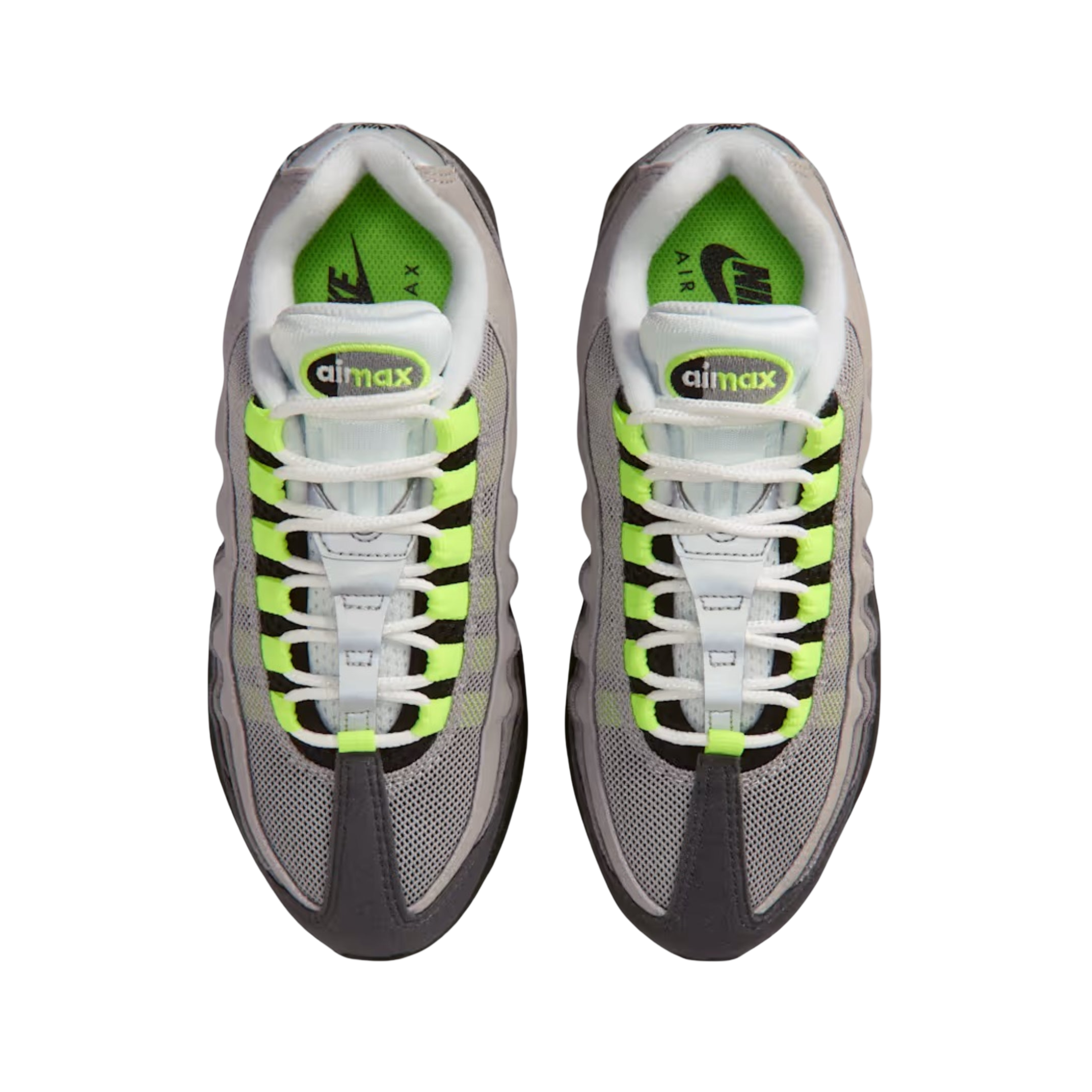 (GS) Nike Air Max 95 OG Big Bubble "Neon Yellow" (2026) [HF7054-050] Sneakers in Grey | FOOT NINJAS [4]